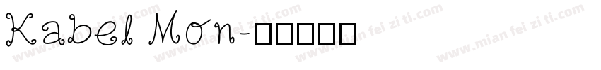 Kabel Mon字体转换